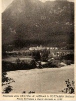 52a) Panorama della Certosa di Vedana S. Gottardo (Belluno) Fiume Cordevole e Monte Nusieda m. 1505..jpg