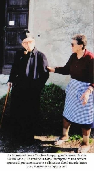 19) 7 Dic 2018 - viene annunciata la scomparsa di Carolina Giopp a 92 anni, grande risorsa di don Giulio Gaio custode del santuario dei Santi Vittore e Corona..jpg