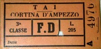 26h) Cortina - Biglietto della Ferrovia delle Dolomiti di terza classe..jpg