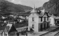 44b) Borca di Cadore - La stazione ferroviaria ... na olta..jpg