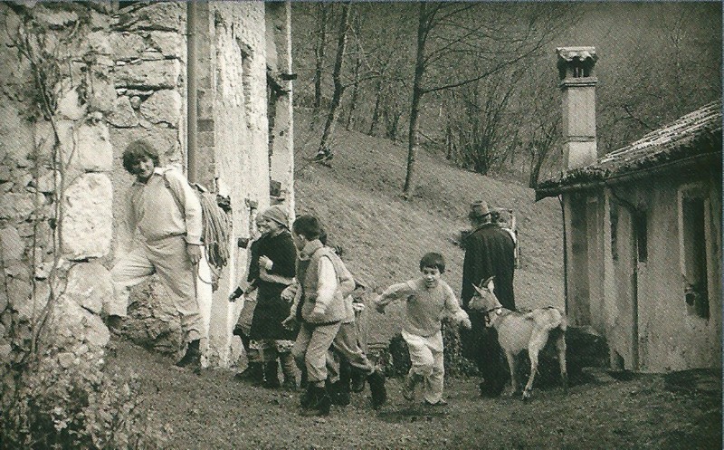 71-La BOCERIA del paese vi fa cerchio, magari dei Toscani, forse dei Bortoi oppure dei Sbareghei, dei Meceloi, dei Longhi, dei Gottardi o dei Meneghei, tutti soprannomi del posto.jpg