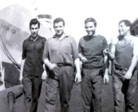 107) Pescatori in franchigia a Las Palmas. Da sn Giovanni Gentile, Achille Scordella, Casto Moretti, e Roberto Cicchella..jpg