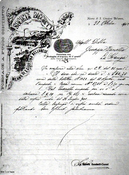 42) Giuseppe Zanella aveva consegnato, pochi mesi prima di morire, 137 Kg di carbone alle fornaci di Meano per un importo di L. 9,59 che i suoi eredi detrassero dal conto di 1.750 coppi acquistati.jpg