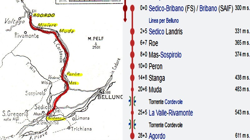 51) Un punto pittoresco lungo la ferrovia Bribano – Agordo, l'imbocco della galleria fra Castei e Muda..jpg