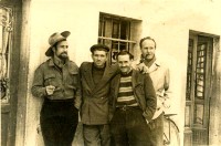 11) Cesiomaggiore - Francesco Zanella,(Checco) Enrico Brandalise(Chico) Annibale De Bastiani (Bibe) e Annibale Bibelia.jpg