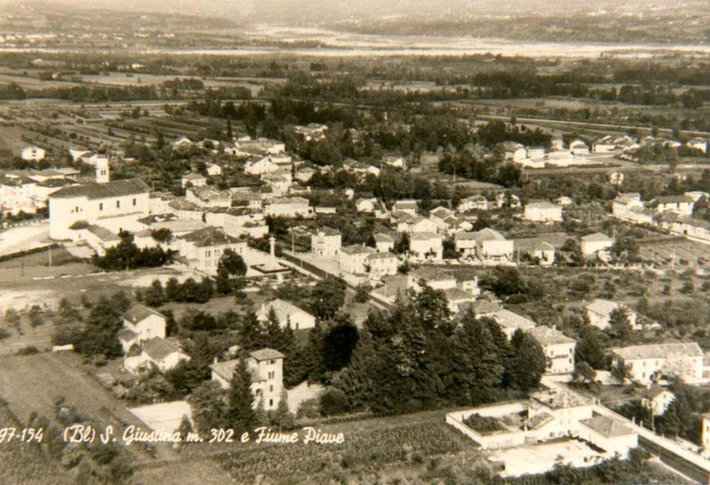 55-Santa Giustina,  panorama e fiume Piave, anni '60..jpg