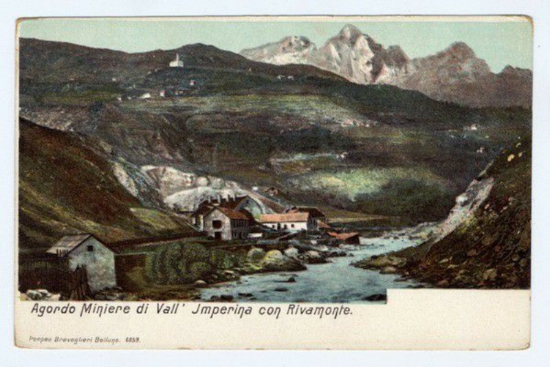73) Agordo ..miniere della Val Imperina con Rivamonte...anno 1905.jpg