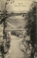 23b) Agordo - Ponte Alto e Basso - anno 1910.jpg