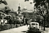 56) Dolomiti Agordo m. 611 Via -XXVII Aprile- con il monte Tamer m. 2546 - anno 1970.jpg