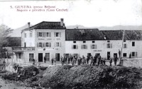 11) Santa Giustina bellunese - Negozio e privativa (casa Cecchet) coloniali, liquori e birra. Primi del 900.jpg