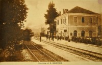 21-Santa Giustina-Cesio, stazione ferroviaria, una cartolina storica , data del timbro postale 11-09-1923 !.jpg