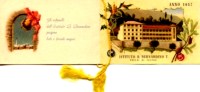 41d) Vellai di Feltre - Santino calendarietto depliant anno 1957 istituto beato Bernardino Tomitano..jpg