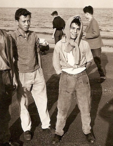 07d-Peschereccio M. Grazia Zaccagnini in porto a Magnavacca,  con Oliviero Primaverini e Oreste Scippa, anno 1959..jpg