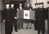 14-L' Onorevole Zaccagnini consegna la bandiera per il Moto peschereccio Maria Grazia Z. - 30 Maggio 1959..jpg