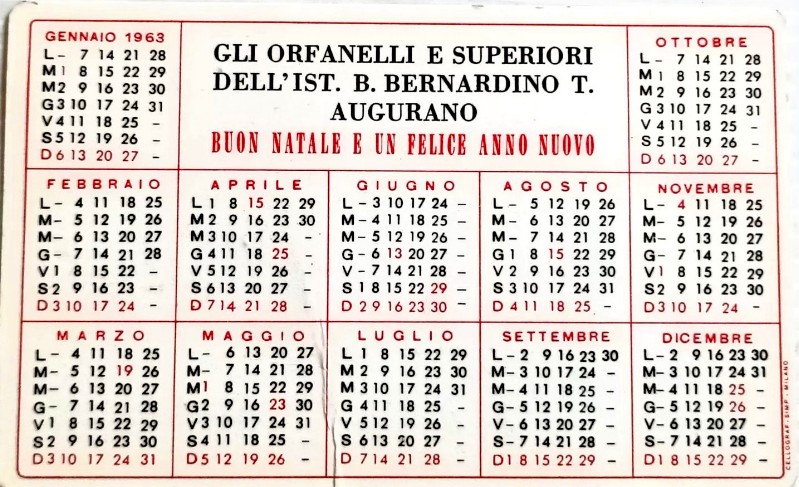 75) Vellai 2  CALENDARIO TASCABILE 1963 ORFANELLI ISTITUTO SAN BERNARDINO DON GUANELLA retro.jpg
