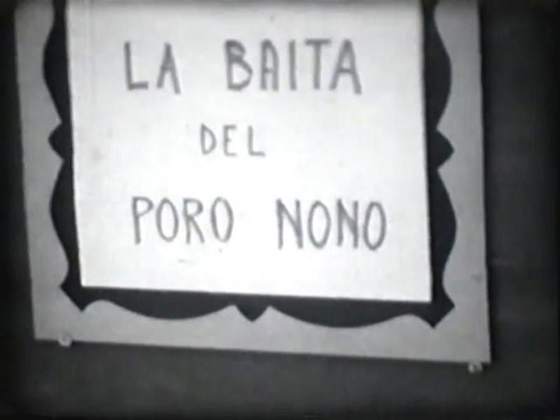 29a-La Baita del poro nono, i lavori della campagna, chi batte la falce, chi beve clinto, chi lavora il latte....jpg
