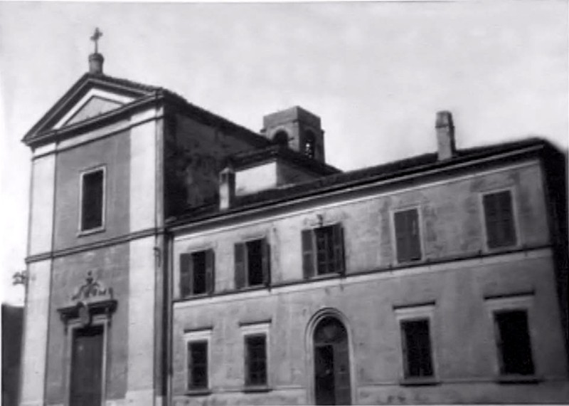 93a-Porto Garibaldi -  La vecchia chiesa di Magnavacca bombardata e crollata durante l'ultima guerra, nel 1944..jpg